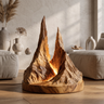 Eldravar Sculpted Mountain Table Lamp Brown - Timberustic Table Lamp
