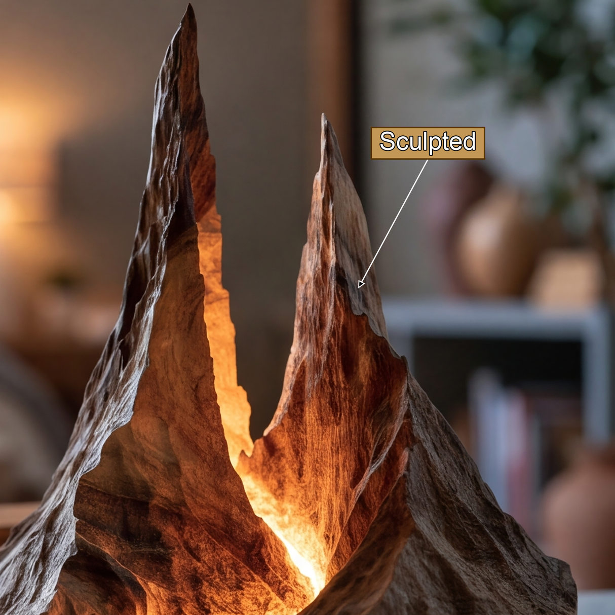 Eldravar Sculpted Mountain Table Lamp - Timberustic Table Lamp