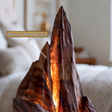 Eldraven Sculpted Solid Wood Mountain Table Lamp - Timberustic Table Lamp
