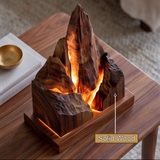 Eldraven Sculpted Solid Wood Mountain Table Lamp - Timberustic Table Lamp