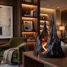 Eldravyn Sculpted Mountain Table Lamp Black - Timberustic Table Lamp