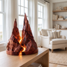 Eldravyn Sculpted Mountain Table Lamp Mahogany - Timberustic Table Lamp