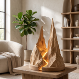 Eldravyn Sculpted Mountain Table Lamp Natural Oak - Timberustic Table Lamp