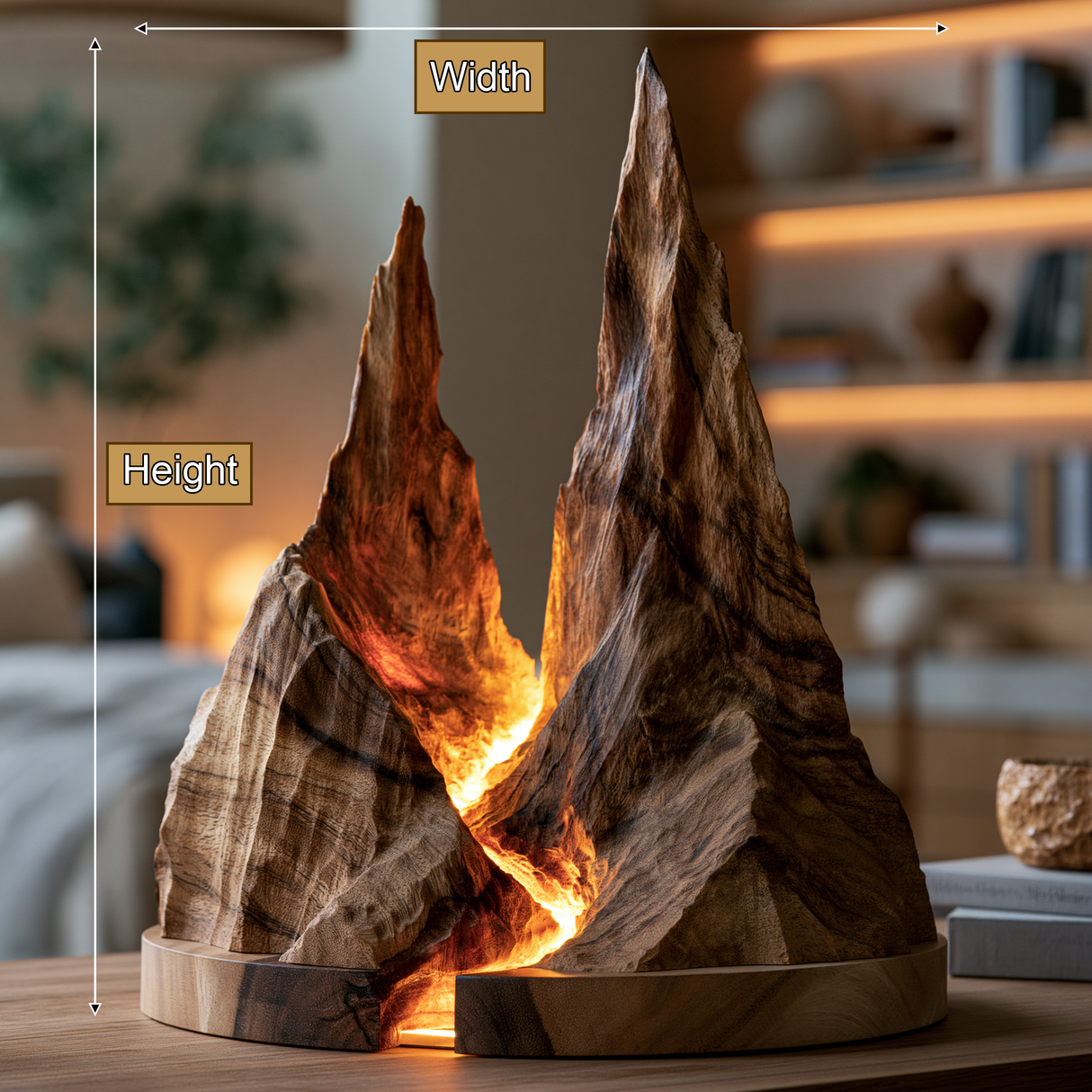 Eldravyn Sculpted Mountain Table Lamp - Timberustic Table Lamp