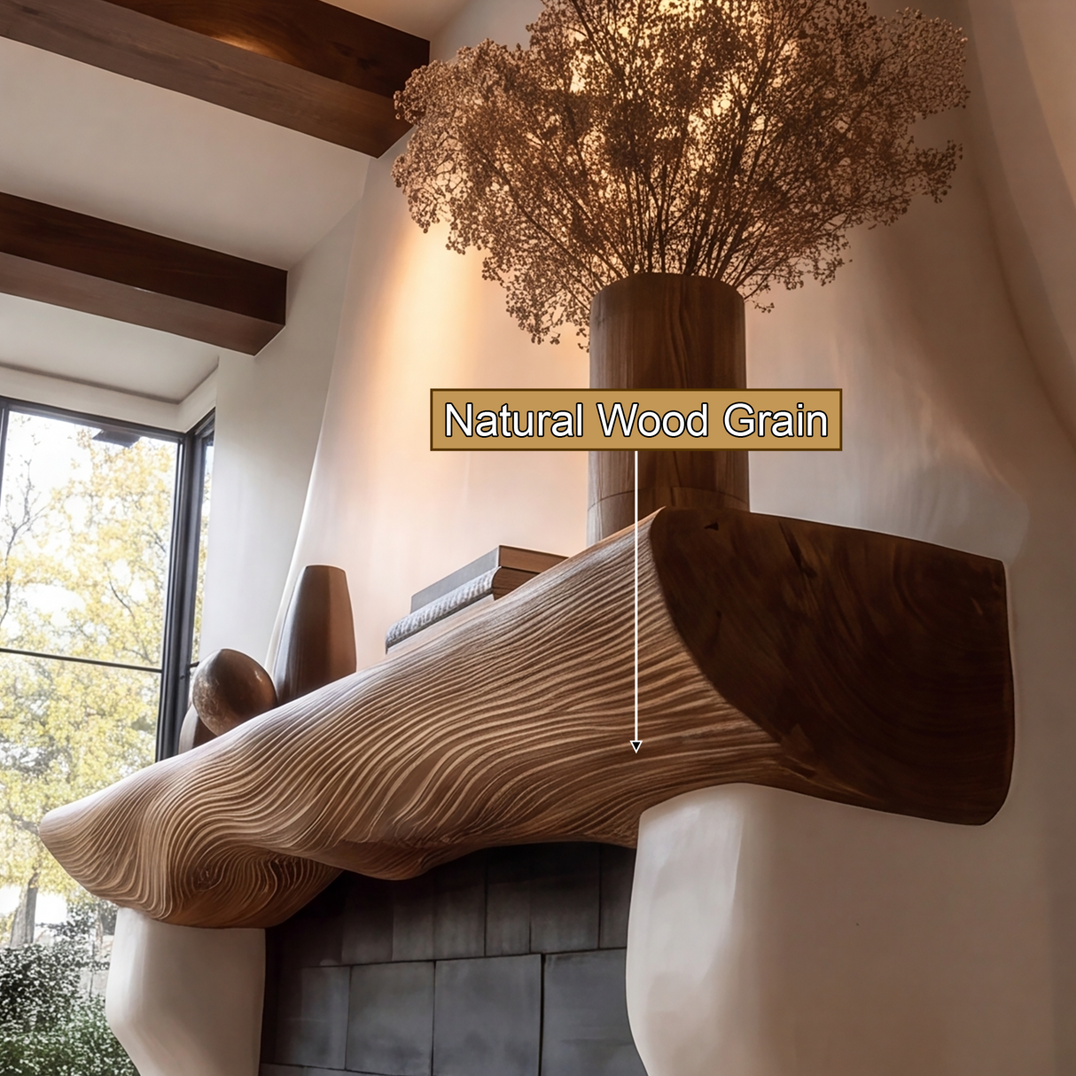 Eldrion Handcrafted Fireplace Mantel Shelf SPA253656 - Timberustic Fireplace Mantel Shelf