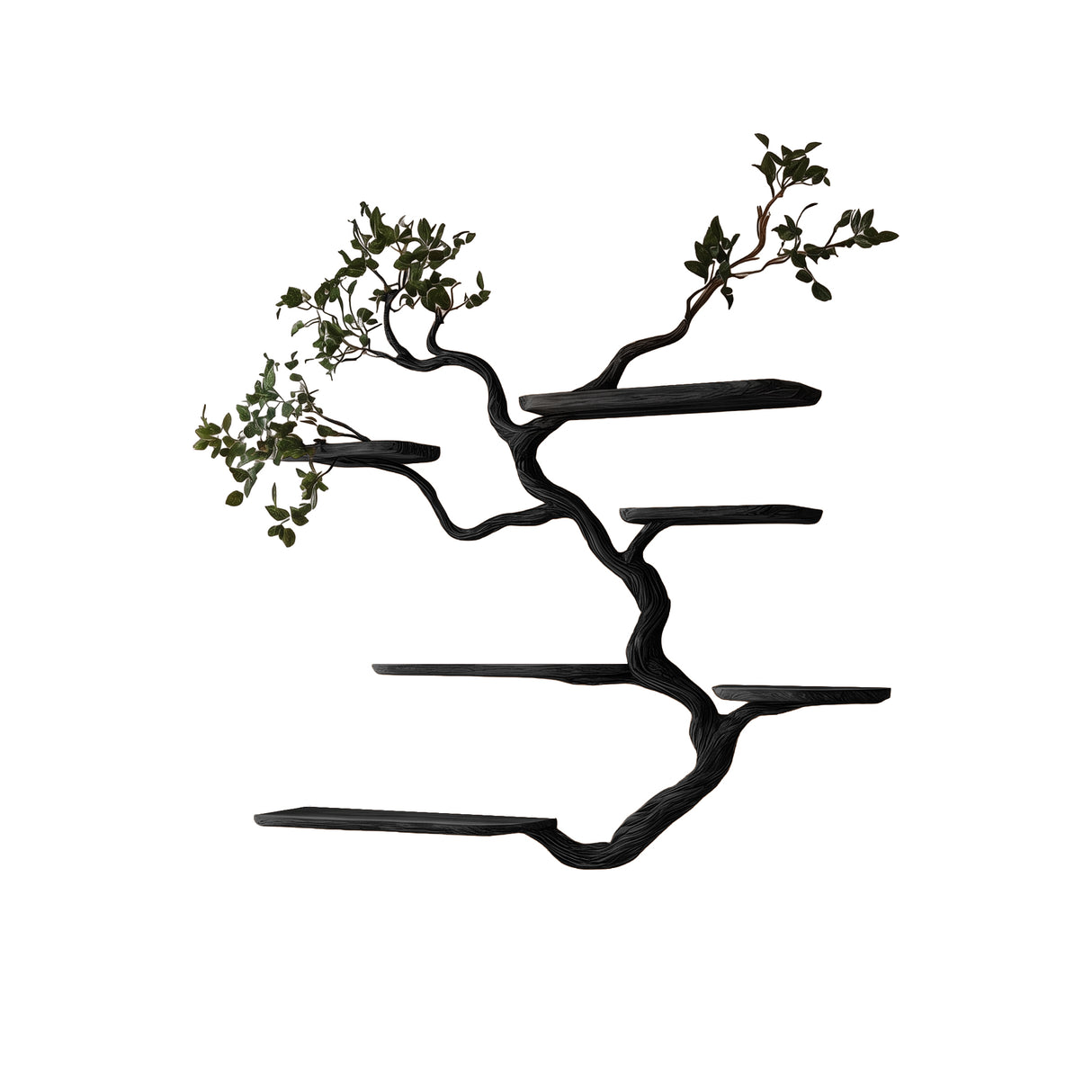 Eldrion Handcrafted Solid Wood Floating Tree Bookshelf