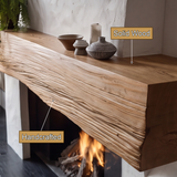 Eldros Live Edge Fireplace Mantel Shelf