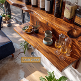 Eldrosen Live Edge Handcrafted Floating Wine Shelf SPA561894 - Timberustic Floating Wine Shelf
