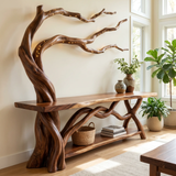 Eldrosen Sculpted Solid Wood Console Table
