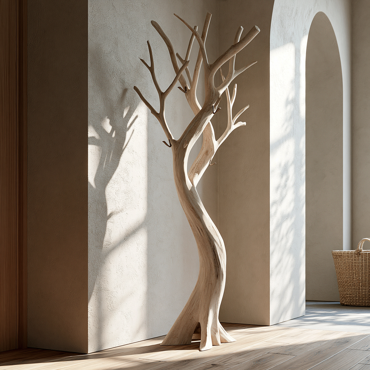 Eldrosen Sculpted Solid Wood Tree Coat Rack - Timberustic Tree Coat Rack