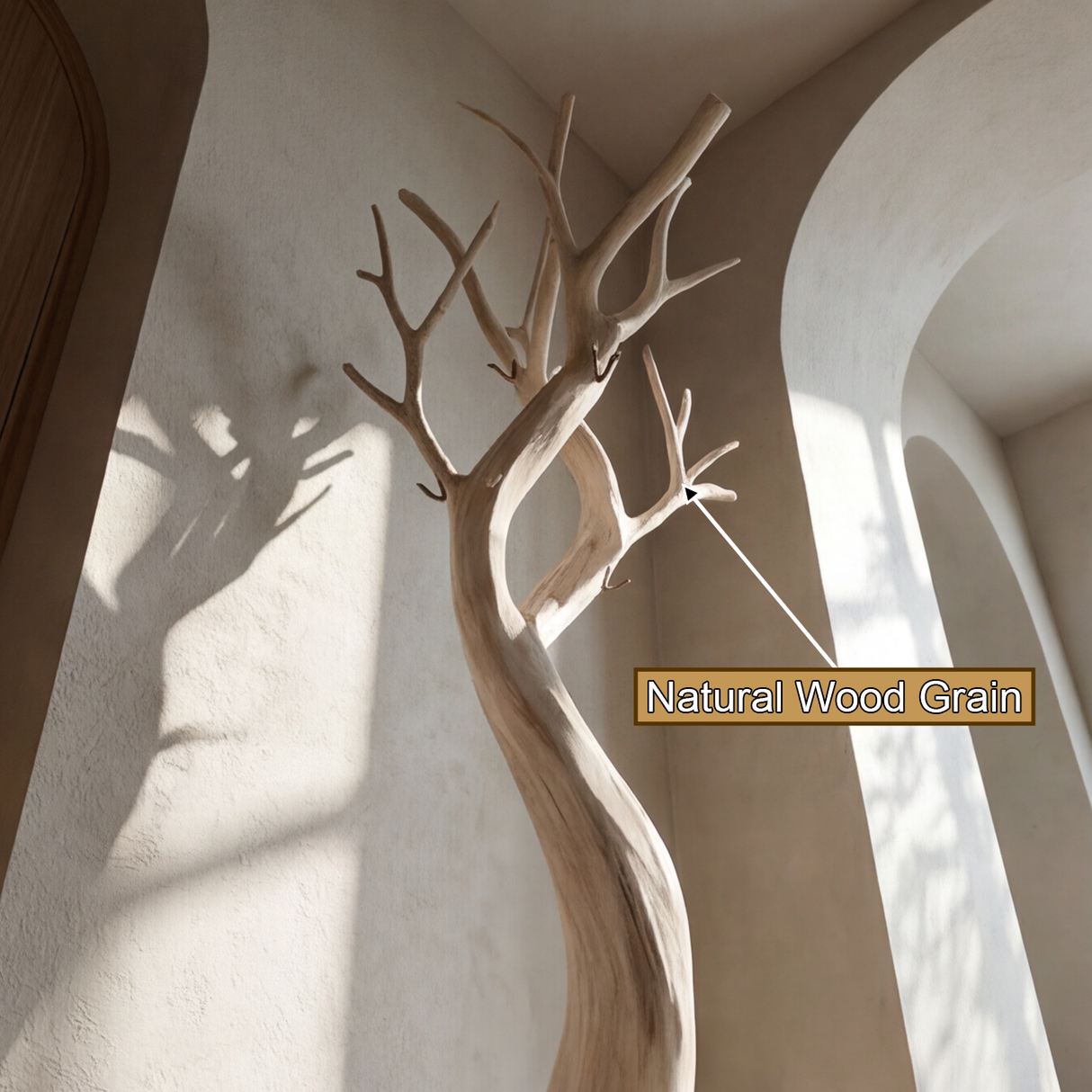 Eldrosen Sculpted Solid Wood Tree Coat Rack - Timberustic Tree Coat Rack