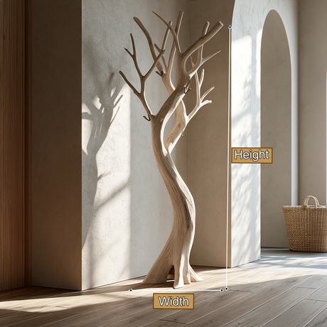 Eldrosen Sculpted Solid Wood Tree Coat Rack - Timberustic Tree Coat Rack