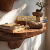 Eldrosen Solid Wood Mushroom Floating Shelf SPA398331 - Timberustic Floating Shelf