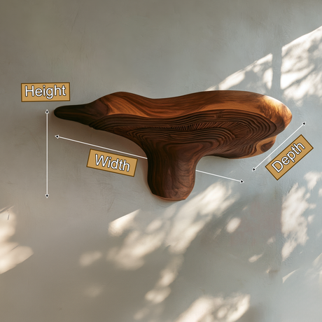 Eldrosen Solid Wood Mushroom Floating Shelf SPA398331 - Timberustic Floating Shelf