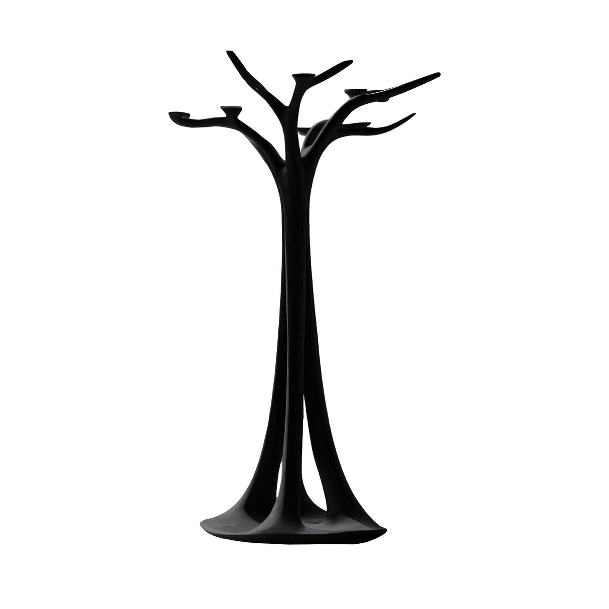 Eldwyn Sculpted Solid Wood Tree Coat Rack Black - Timberustic Tree Coat Rack