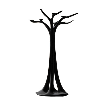 Eldwyn Sculpted Solid Wood Tree Coat Rack Black - Timberustic Tree Coat Rack