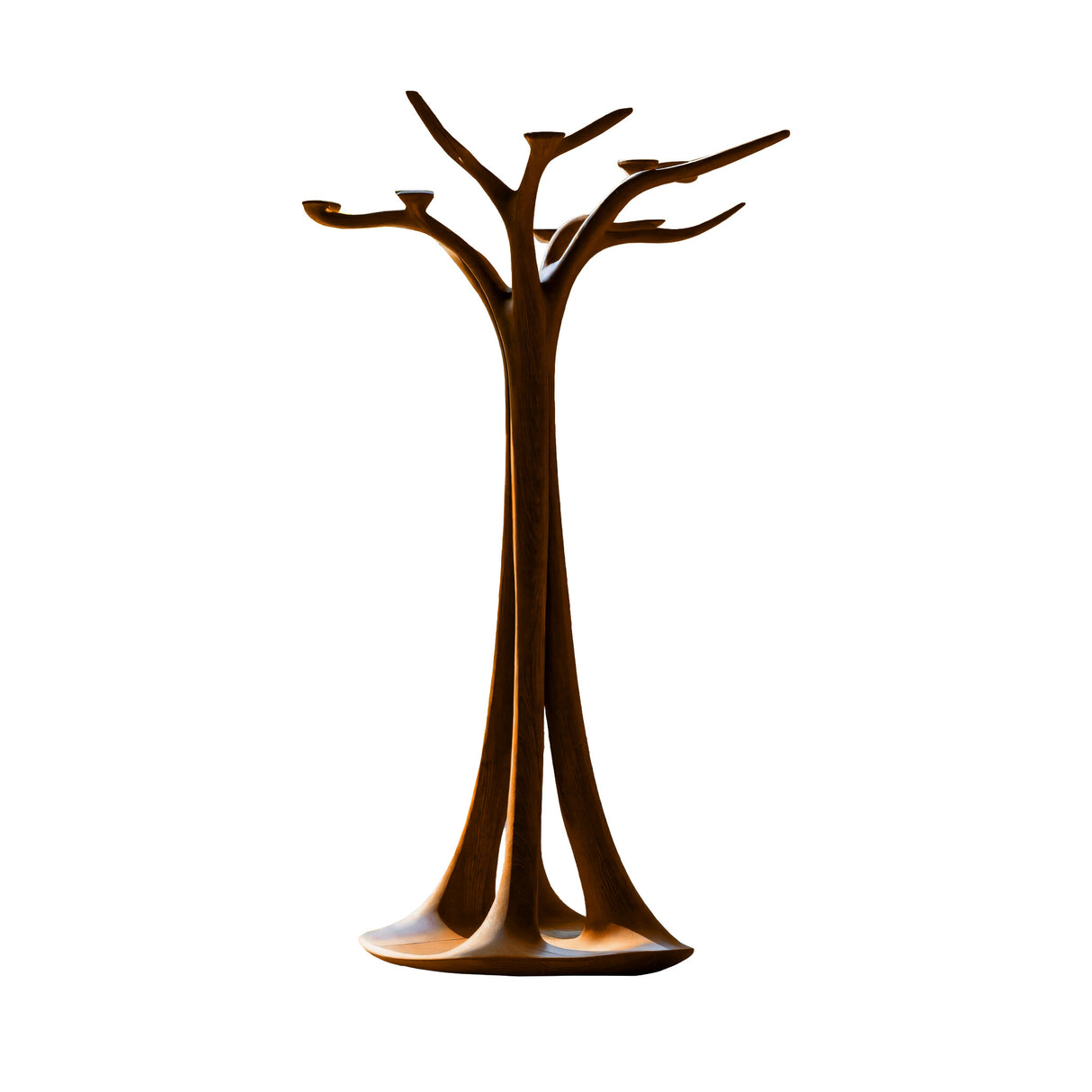 Eldwyn Sculpted Solid Wood Tree Coat Rack Brown - Timberustic Tree Coat Rack