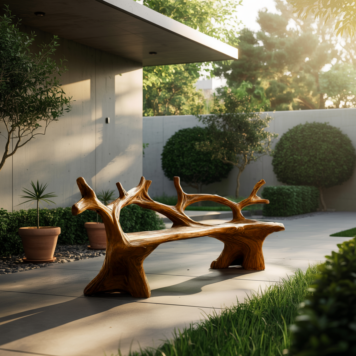 Elmwave Handcrafted Live Edge Outdoor Bench - Timberustic Bench