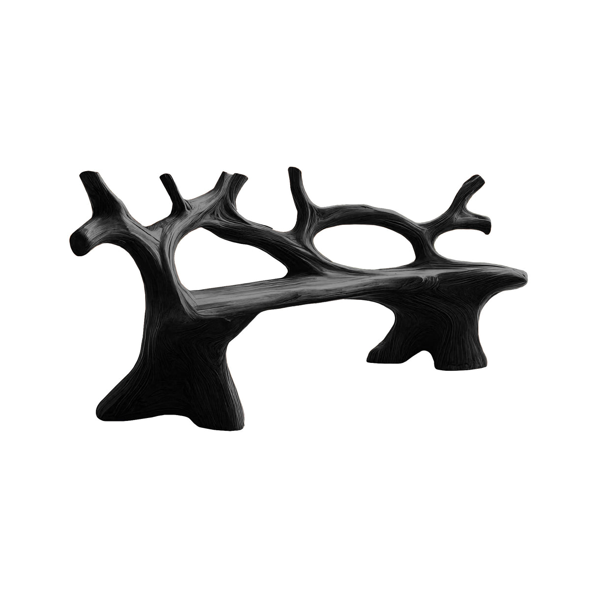 Elmwave Handcrafted Live Edge Outdoor Bench Black - Timberustic Bench