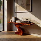 Elora Curve Solid Wood Console Table