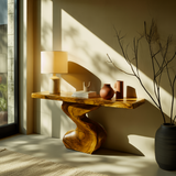 Elora Curve Solid Wood Console Table