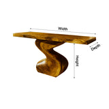 Elora Curve Solid Wood Console Table