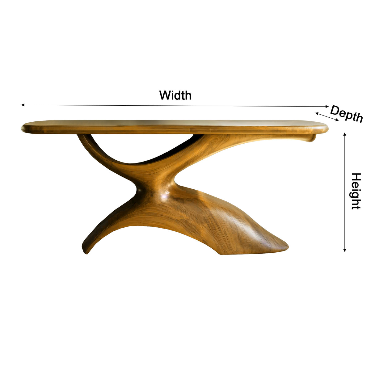 Elora Rise Sculptural Wood Bathroom Vanity