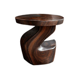 Elora Twist Solid Wood Side Table