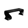 Elora Wave Sculptural Wood Bed Bench Black - Timberustic Bed Bench