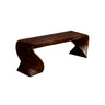 Elora Wave Sculptural Wood Bed Bench Dark Walnut - Timberustic Bed Bench