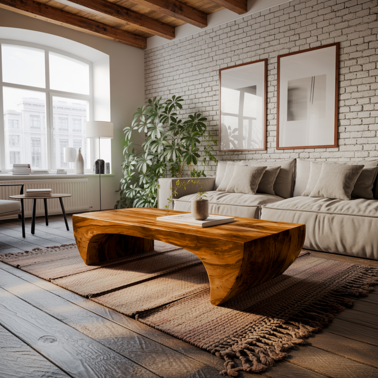 Elowen Arc Solid Wood Coffee Table - Timberustic Coffee Table