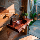 Elowen Live-Edge Wood Floating Bathroom Vanity