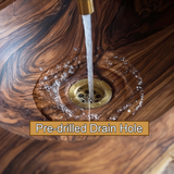 Elowen Live-Edge Wood Floating Bathroom Vanity with Integrated Sink