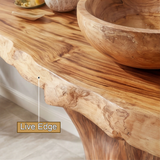 Elowen Live Edge Solid Wood Bathroom Vanity with Shelves - Timberustic Freestanding Bathroom Vanity with Shelves
