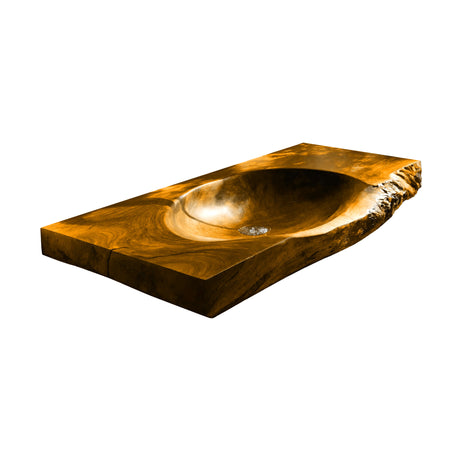 Elowen Live Edge Solid Wood Floating Bathroom Vanity