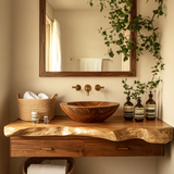 Elowen Live Edge Solid Wood Floating Bathroom Vanity with Drawers - Timberustic Floating Bathroom Vanity With Drawers