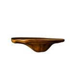 Elowen Sculpted Solid Wood Mushroom Floating Shelf Brown - Timberustic Floating Shelf