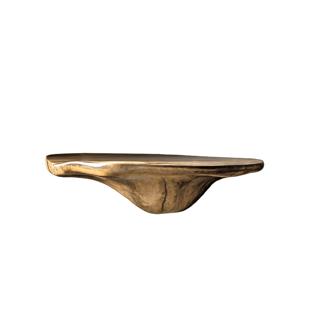 Elowen Sculpted Solid Wood Mushroom Floating Shelf Natural Oak - Timberustic Floating Shelf
