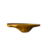 Elowen Sculpted Solid Wood Mushroom Floating Shelf Teak - Timberustic Floating Shelf