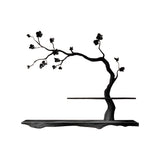 Elowen Sculpted Solid Wood Floating Tree-Inspired Display Shelf Black - Timberustic Tree-Inspired Display Shelf