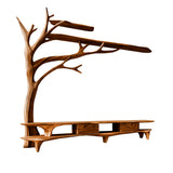 Elowen Tree Branch Live Edge Solid Wood TV Console Brown - Timberustic TV Console with Tree Shelf