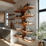Elvane Flow Trunk Floating Kitchen Shelf - Timberustic Floating Kitchen Shelf