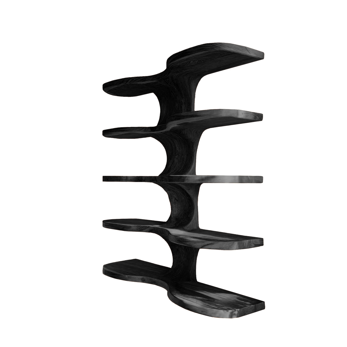 Elvane Flow Trunk Floating Kitchen Shelf Black - Timberustic Floating Kitchen Shelf
