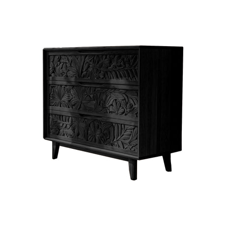 Elvara Hand-Carved Solid Wood Sideboard Cabinet
