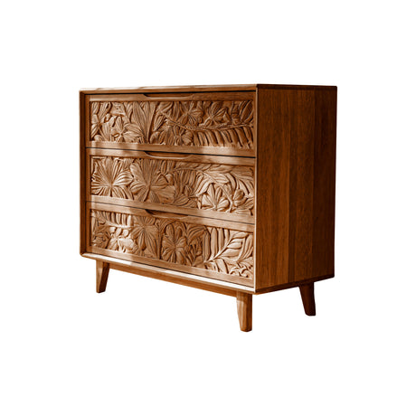 Elvara Hand-Carved Solid Wood Sideboard Cabinet