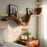 Elvaria Sculpted Solid Wood Floating Shelf SPA254336 - Timberustic Floating Shelf