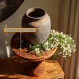 Elvaris Balanced Twist Solid Wood Pedestal Stand - Timberustic Pedestal Stand