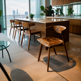 Elvarn Curve Solid Wood Dining Chair - Timberustic Dining Chair