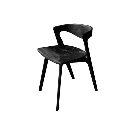 Elvarn Curve Solid Wood Dining Chair Black - Timberustic Dining Chair