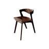 Elvarn Curve Solid Wood Dining Chair Dark Walnut - Timberustic Dining Chair
